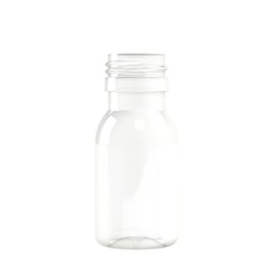 Frasco PET 10ml cilindrico PP18 transparente