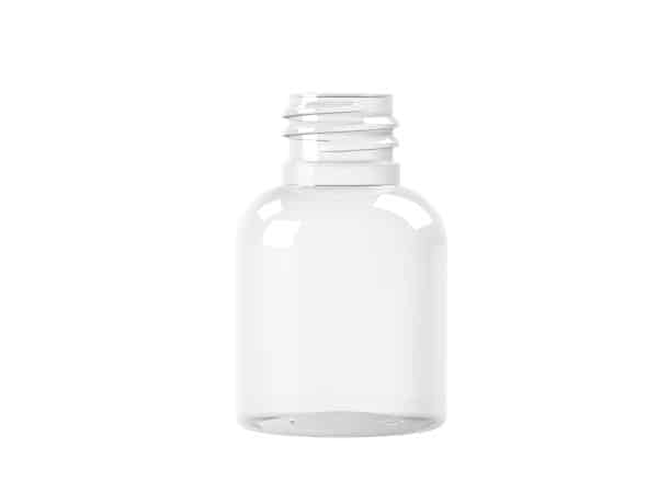 Frasco PET 30ml M1 cilíndrico 20/410 transparente