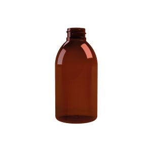 Frasco PET 250ml M1 cilíndrico 28/410 âmbar