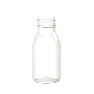 Frasco PET 250ml M6 cilíndrico 38 3E c_anel transparente
