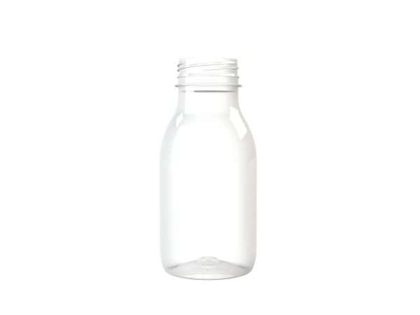 Frasco PET 250ml M6 cilíndrico 38 3E c_anel transparente