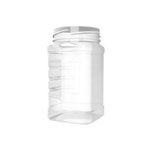 Frasco PET 300ml M4 quadrado c_pega BL 63 transparente