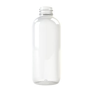 Frasco PET 300ml M5 cilíndrico 28/410 INV UV transparente