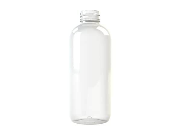 Frasco PET 300ml M5 cilíndrico 28/410 INV UV transparente