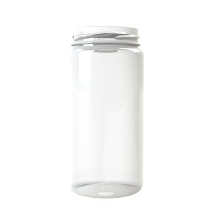 Frasco PET 330ml M1 cilíndrico B/L 58 transparente