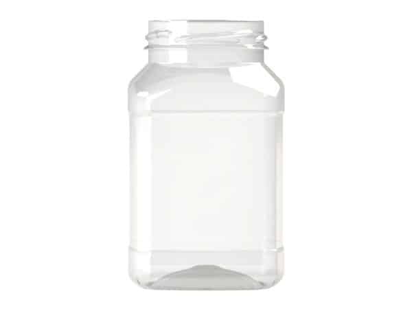 Frasco PET 400ml M1 quadrado BL 58 transparente