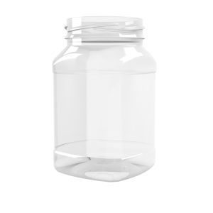 Frasco PET 400ml M1 quadrado BL 63 transparente