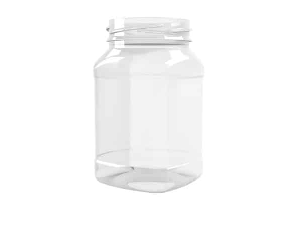 Frasco PET 400ml M1 quadrado BL 63 transparente