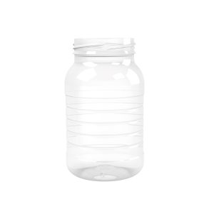 Frasco PET 500ml M3 cilindrico BL 63 INV transparente c/ribs