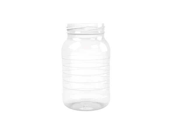 Frasco PET 500ml M3 cilindrico BL 63 INV transparente c/ribs