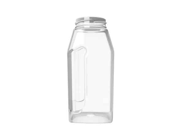 Frasco PET 1000ml M1 retangular c_pega  BL 63 transparente