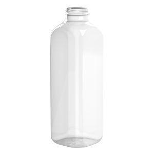 Frasco PET 1000ml M2 quadrado 38 3E transparente