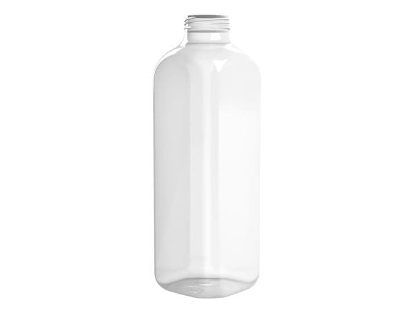 Frasco PET 1000ml M2 quadrado 38 3E transparente