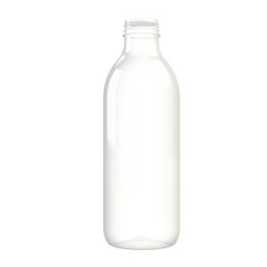 Frasco PET 1000ml M6 cilíndrico 38 3E c/anel transparente