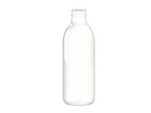 Frasco PET 1000ml M6 cilíndrico 38 3E c/anel transparente