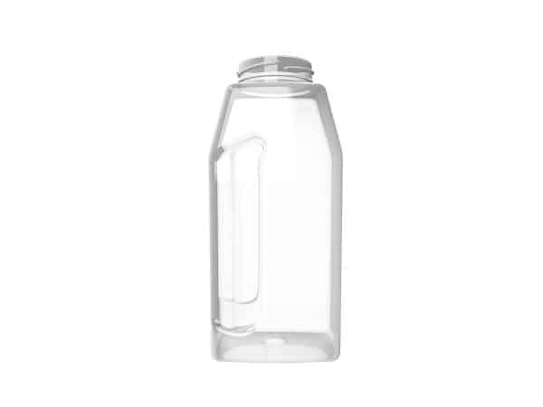 Frasco PET 1450ml M1 retangular c_pega BL 63 transparente