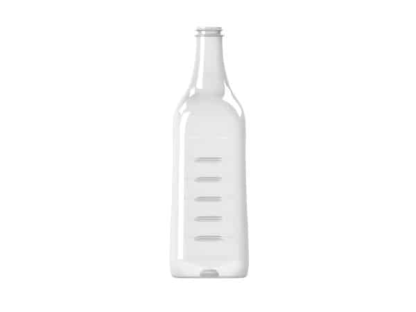 Garrafa PET 1000ml M2 quadrada 29-21 transparente 43g