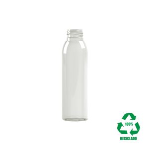 Frasco rPET100 100ml M3 cilindrico 24-410 transparente 16g