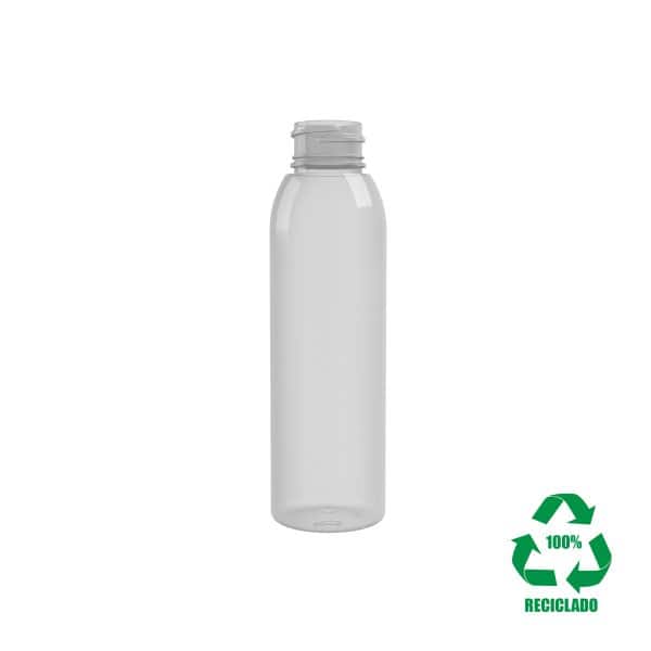 Frasco rPET100 100ml M3 cilindrico 24-410 INV transparente 11g (bs)