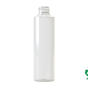 Frasco rPET100 190ml M4 cilíndrico 24/410 transparente