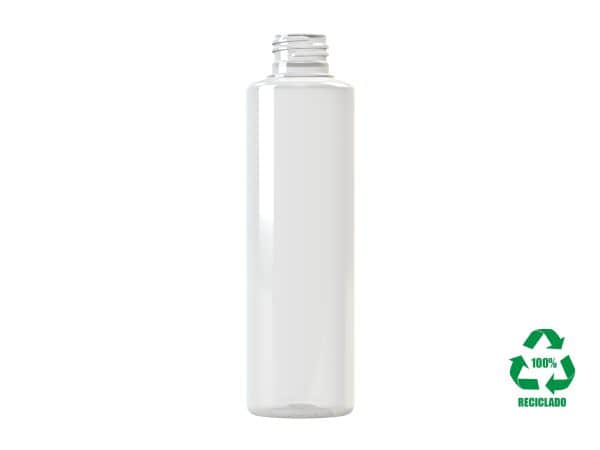 Frasco rPET100 190ml M4 cilíndrico 24/410 transparente