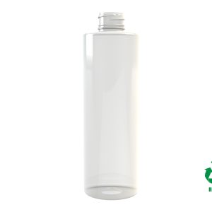 Frasco rPET100 250ml M4 cilíndrico 24/410 INV transparente 24g