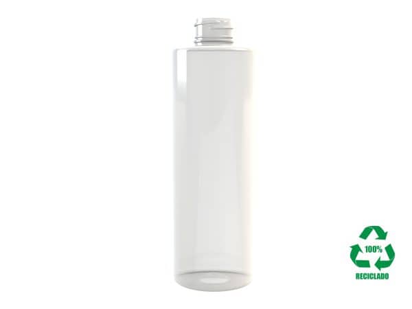 Frasco rPET100 250ml M4 cilíndrico 24/410 INV transparente 24g