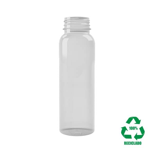 Frasco rPET100 300ml cilindrico 38 3E c_anel transparente