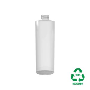 Frasco rPET100 500ml M4 cilindrico 28-410 transparente