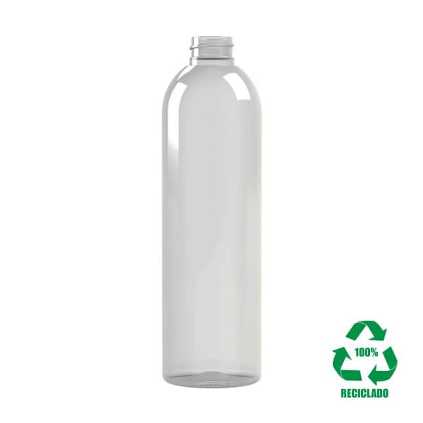 Frasco rPET100 500ml M2 cilindrico 28-410 transparente