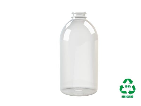 Frasco rPET100 500ml M1 cilíndrico 29-21 transparente 43gr