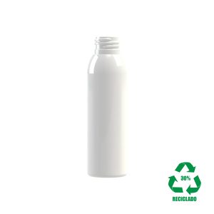 Frasco rPET30 100ml M3 cilindrico 24/410 branco 16g - branco