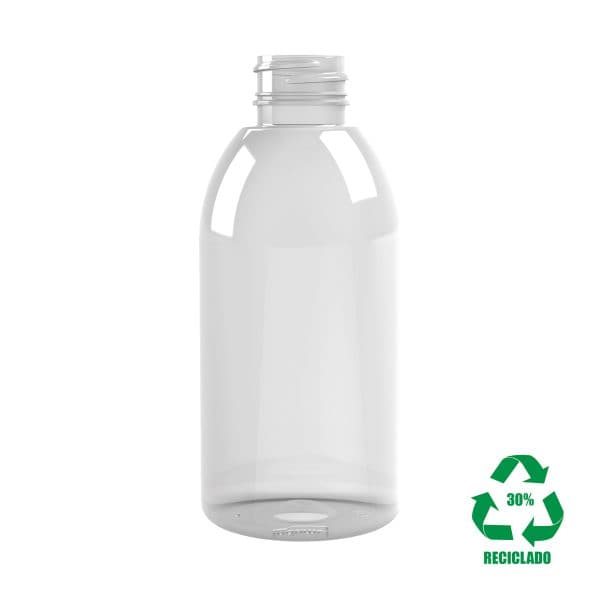 Frasco rPET30 250ml M1 cilindrico 28-410 INV transparente
