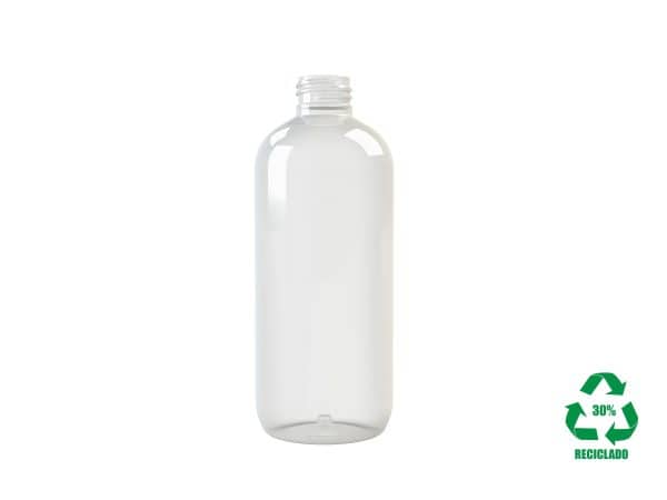 Frasco rPET30 300ml M5 cilíndrico 24/410 transparente