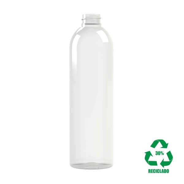 Frasco rPET30 500ml M2 cilindrico 28-410 transparente