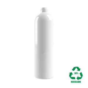 Frasco rPET30 500ml M2 cilindrico 24-410 branco
