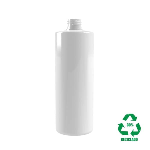Frasco rPET30 500ml M4 cilíndrico 24-410 branco 33g (cx/ep)