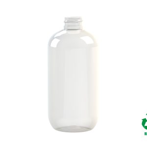 Frasco rPET30 500ml M5 cilíndrico 28/410 transparente