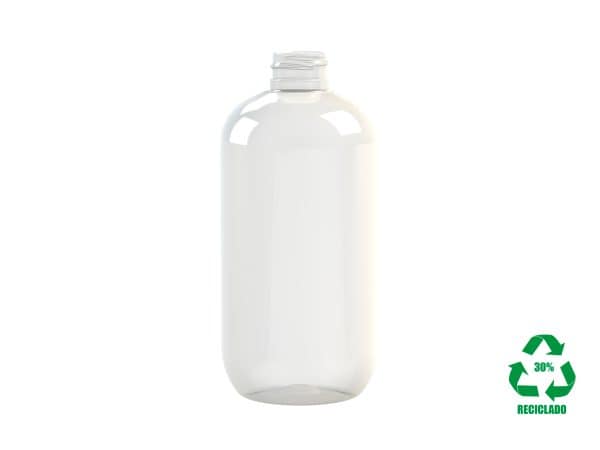 Frasco rPET30 500ml M5 cilíndrico 28/410 transparente