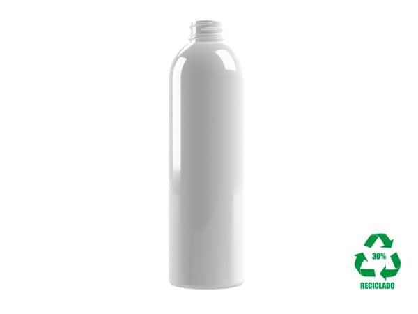 Frasco rPET30 500ml M2 cilíndrico 28/410 INV branco 28g