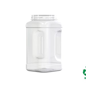 Frasco rPET30 1500ml M4 quadrado c/pega BL 89 transparente