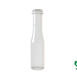 Garrafa rPET100 100ml M3 cilíndrica 29-21 transparente