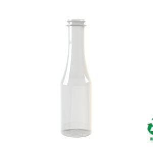 Garrafa rPET100 200ml M3 cilíndrica 29-21 transparente