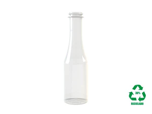 Garrafa rPET30 200ml M3 cilíndrica 29-21 transparente