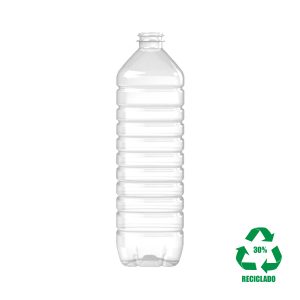 Garrafa rPET30 1000ml M1 quadrada 29-21 V2 transparente